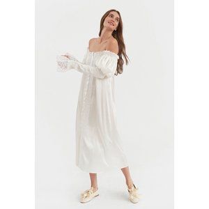 SLEEPER White Silk 'Opera' Dress